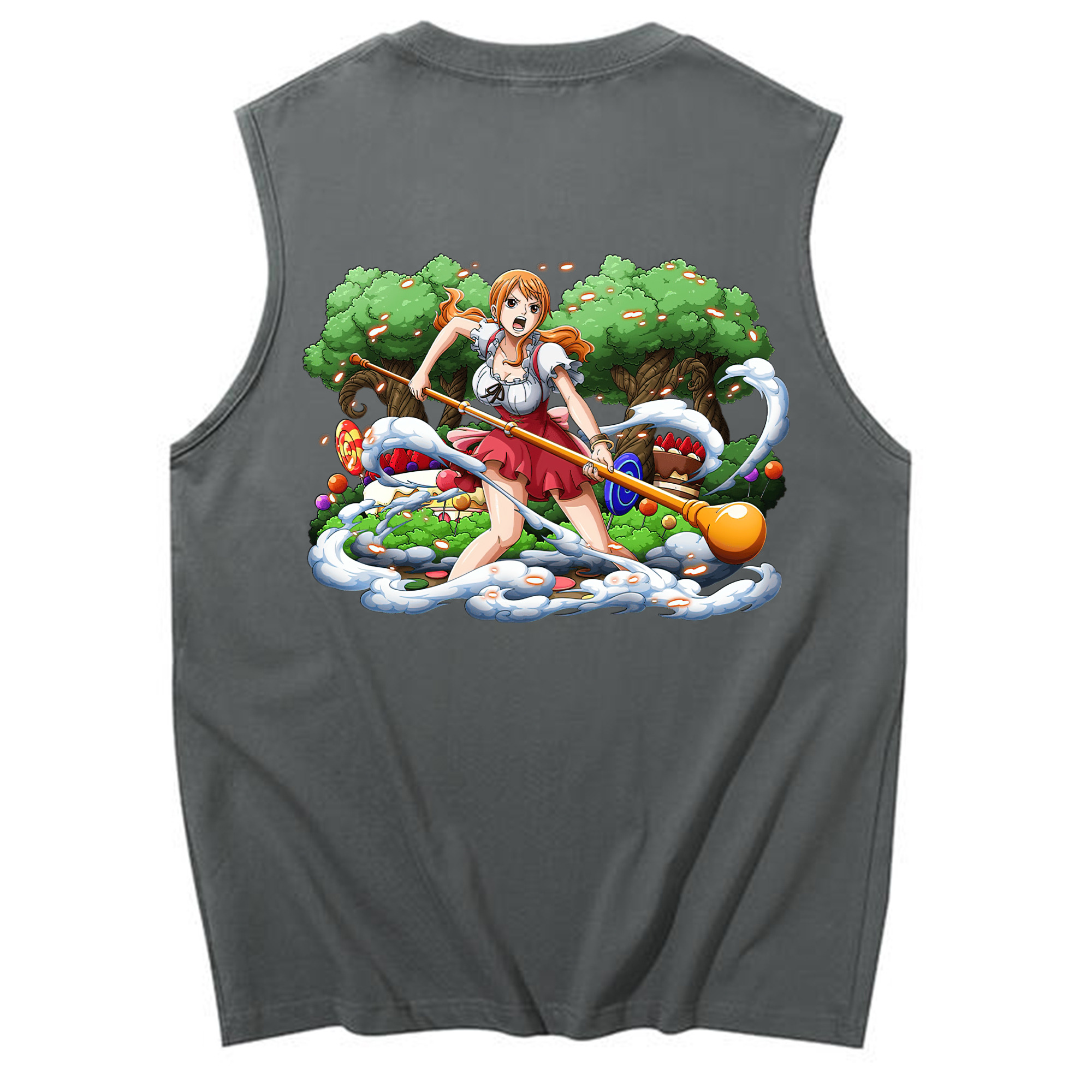 ワンピース ナミ ONE PIECE Nami コットン100％タンクトップ（背面プリント）